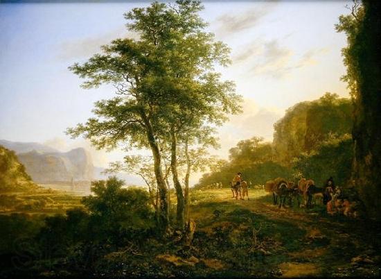 Jan Both Italianate Landscape with travellers